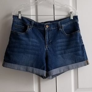 New York and Company Denim 4 inch Cuffed Shorts